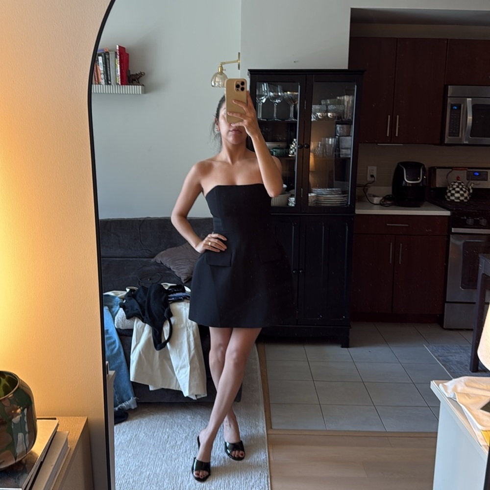 Odd Muse Strapless Black Dress